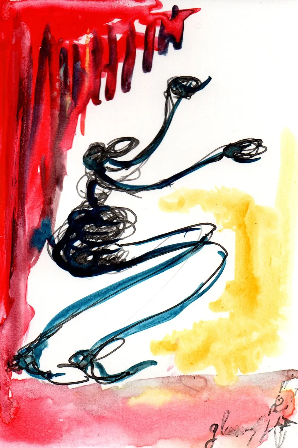 Red carpet 3 - Hofesh Shechter - Ballet de l'Opéra national de Paris 2025 - Corinne Glass Technique mixte sur papier photo