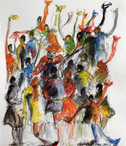 Pour vous Franck Carter 2025 - Corinne Glass technique mixte sur papier