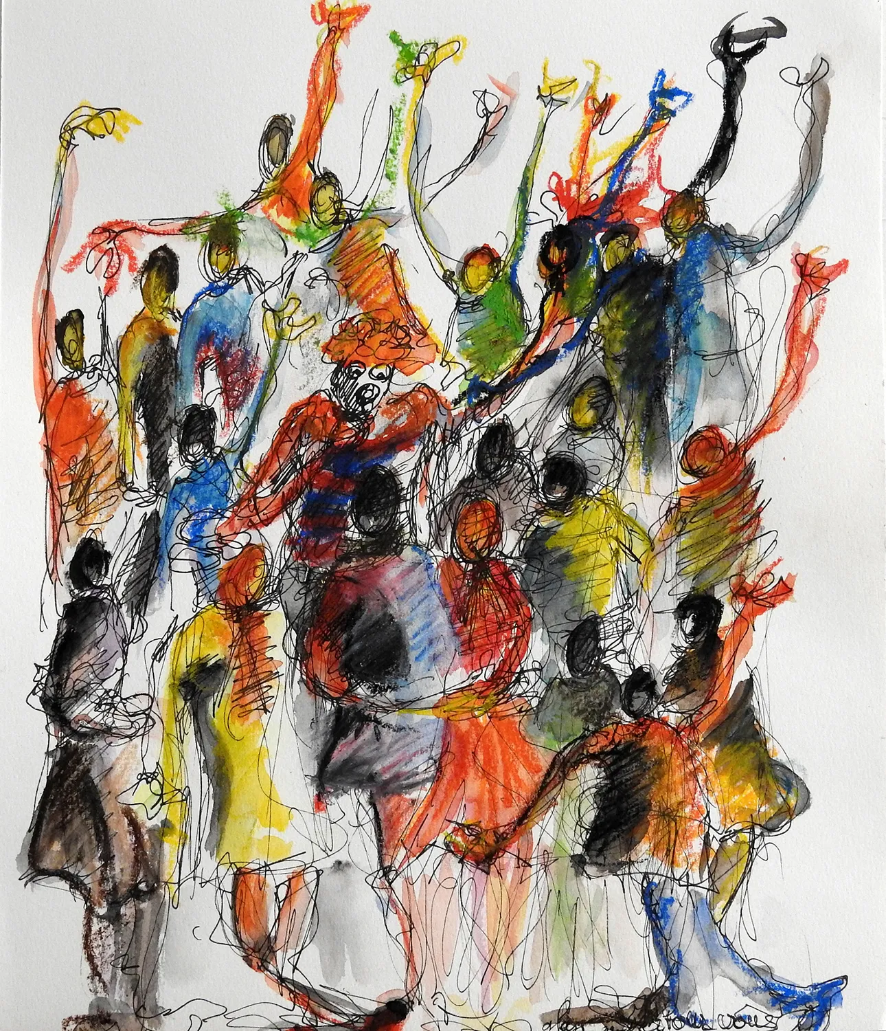 Pour vous Franck Carter 2025 - Corinne Glass technique mixte sur papier