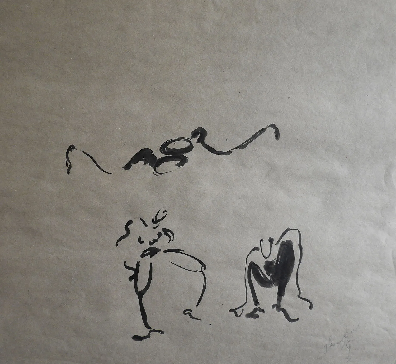 L’Épanchement d’Écho 8 - Encre de Chine sur papier