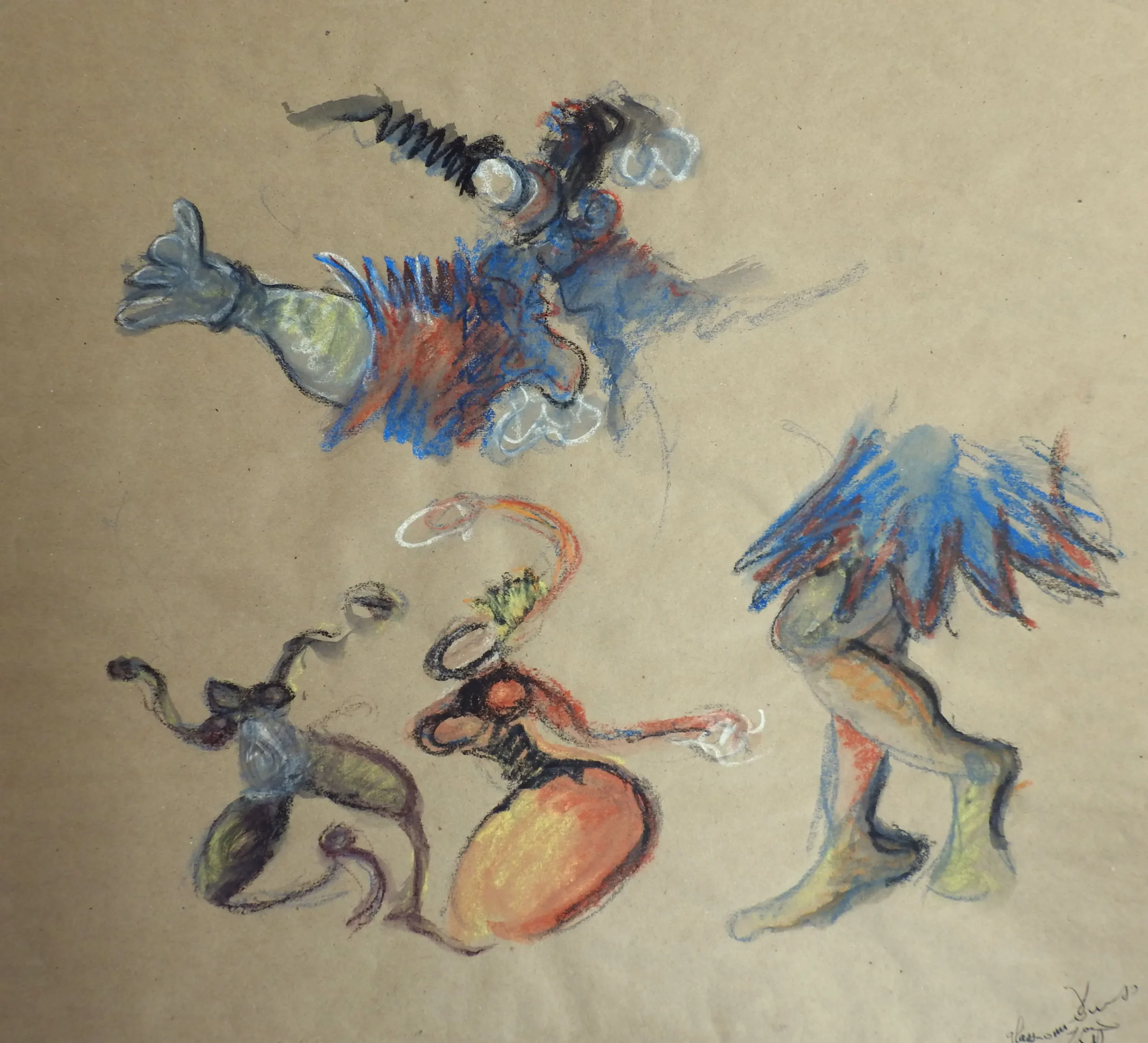 Compagnie Montalvo Hervieu 4 - Crayon aquarelle sur papier