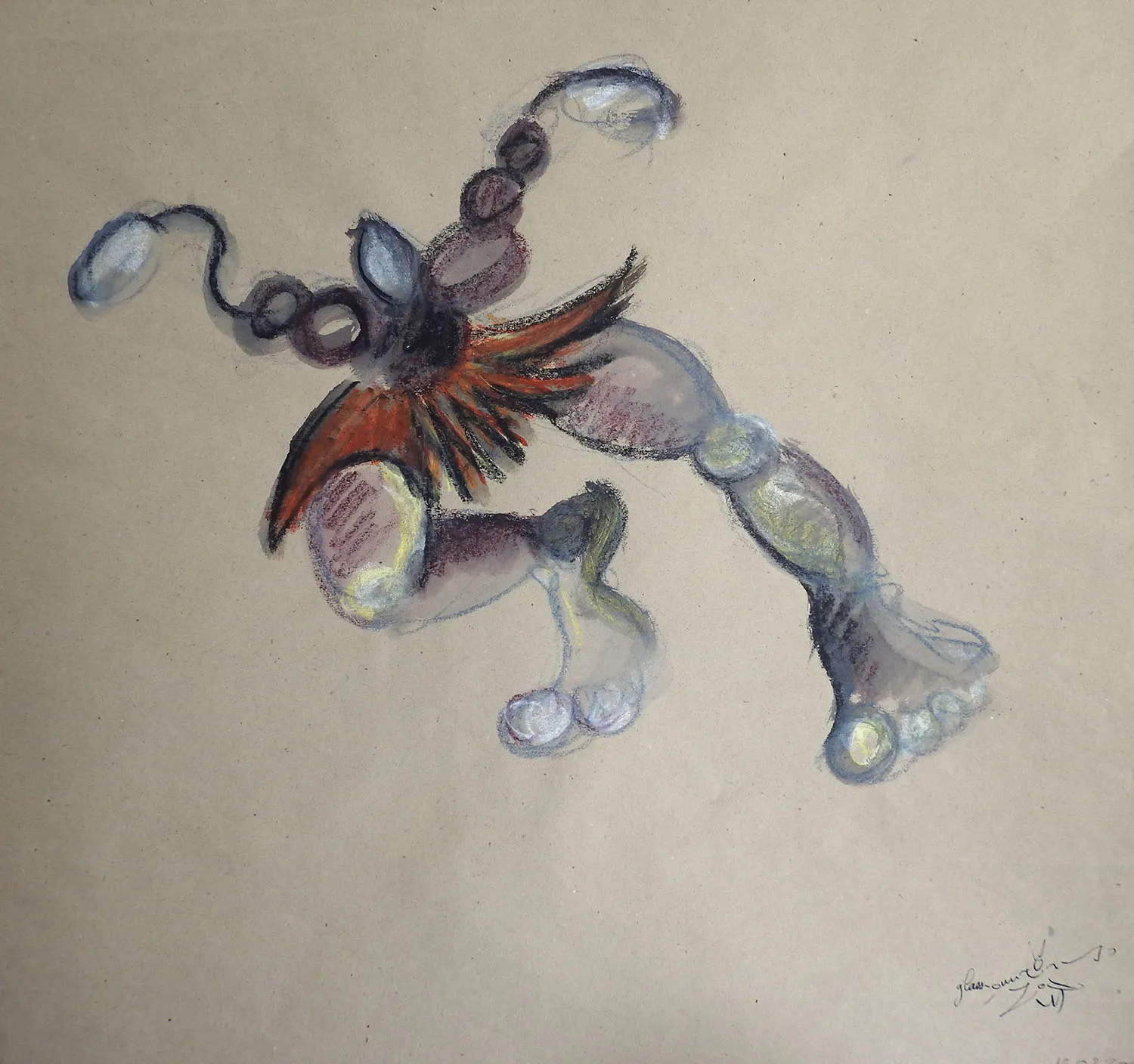 Compagnie Montalvo Hervieu 5 - Crayon aquarelle sur papier