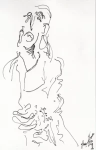 Fado 3 Lisbonne 2025 - Corinne Glass encre sur papier