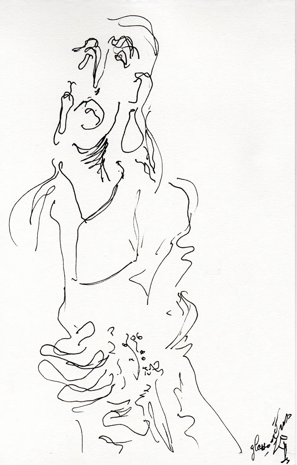 Fado 3 Lisbonne 2025 - Corinne Glass encre sur papier